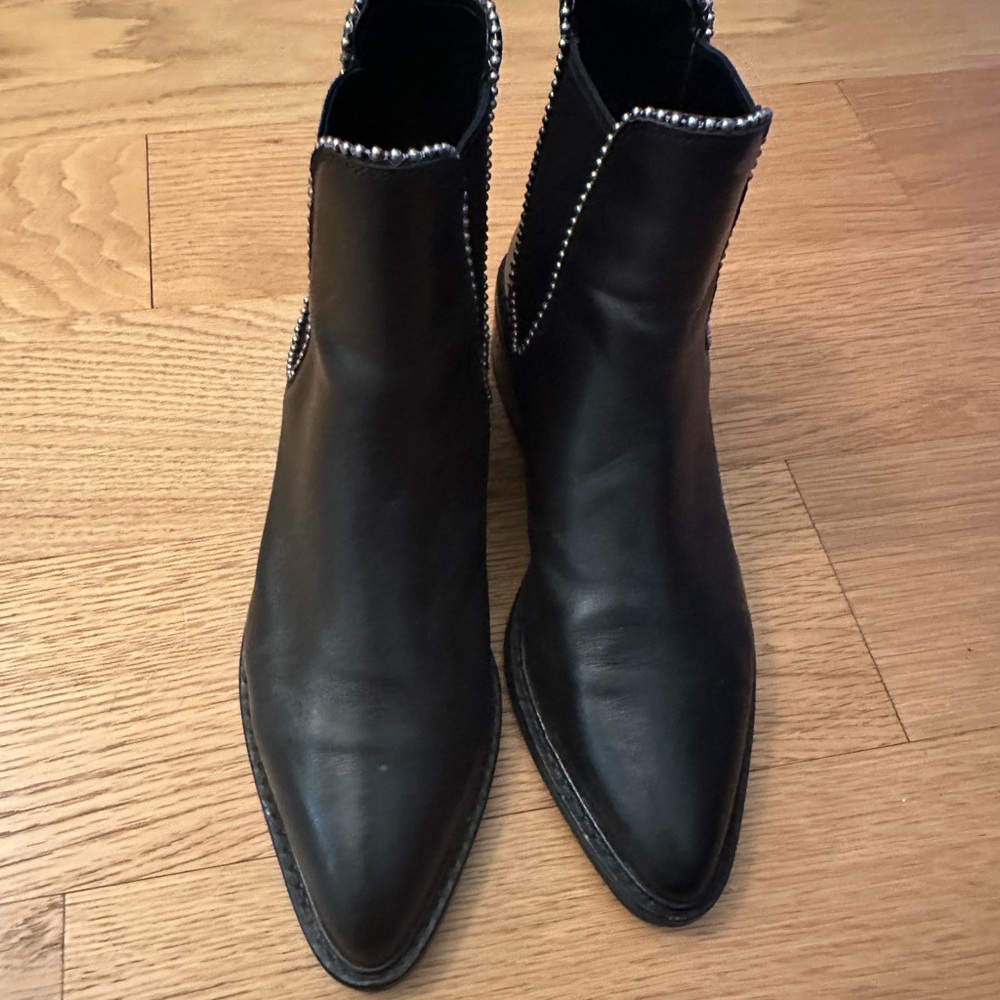 Coach Black Studded Ankle Boots